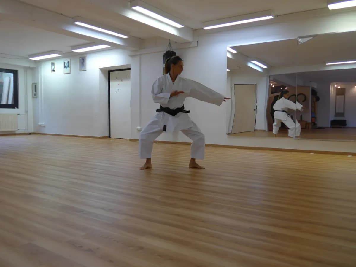 Kihon-Training vor dem Spiegel