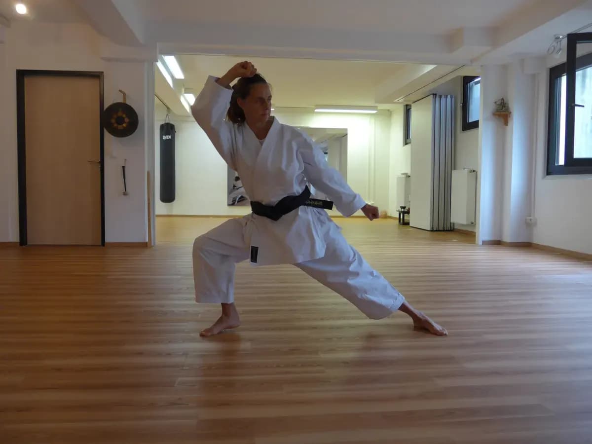 Kata-Stellung im Dojo