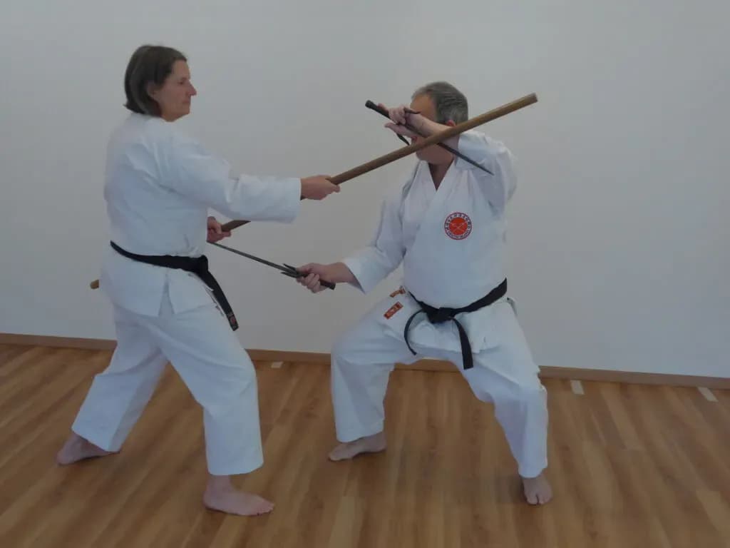 Partnerübung im Kobujutsu